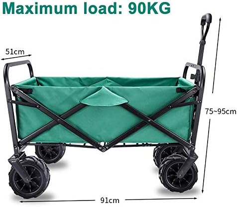 Collapsible Wagon Cart with Wheels Foldable Folding Wagons Carts Silen