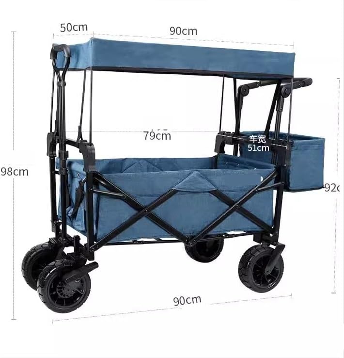Collapsible Wagon Cart with Wheels Foldable Folding Wagons Carts Silen