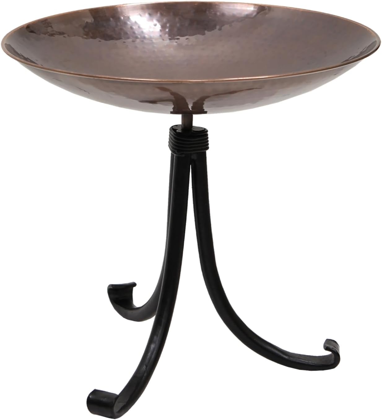 Burnt Copper Birdbath- Tripod Stand