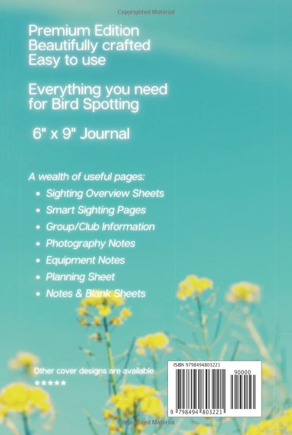 My Bird Watching Journal: Smart Edition: A Birdwatching Log Book for Birders & Bird Watchers, Twitchers and Spotters of all ages. A great gift idea!