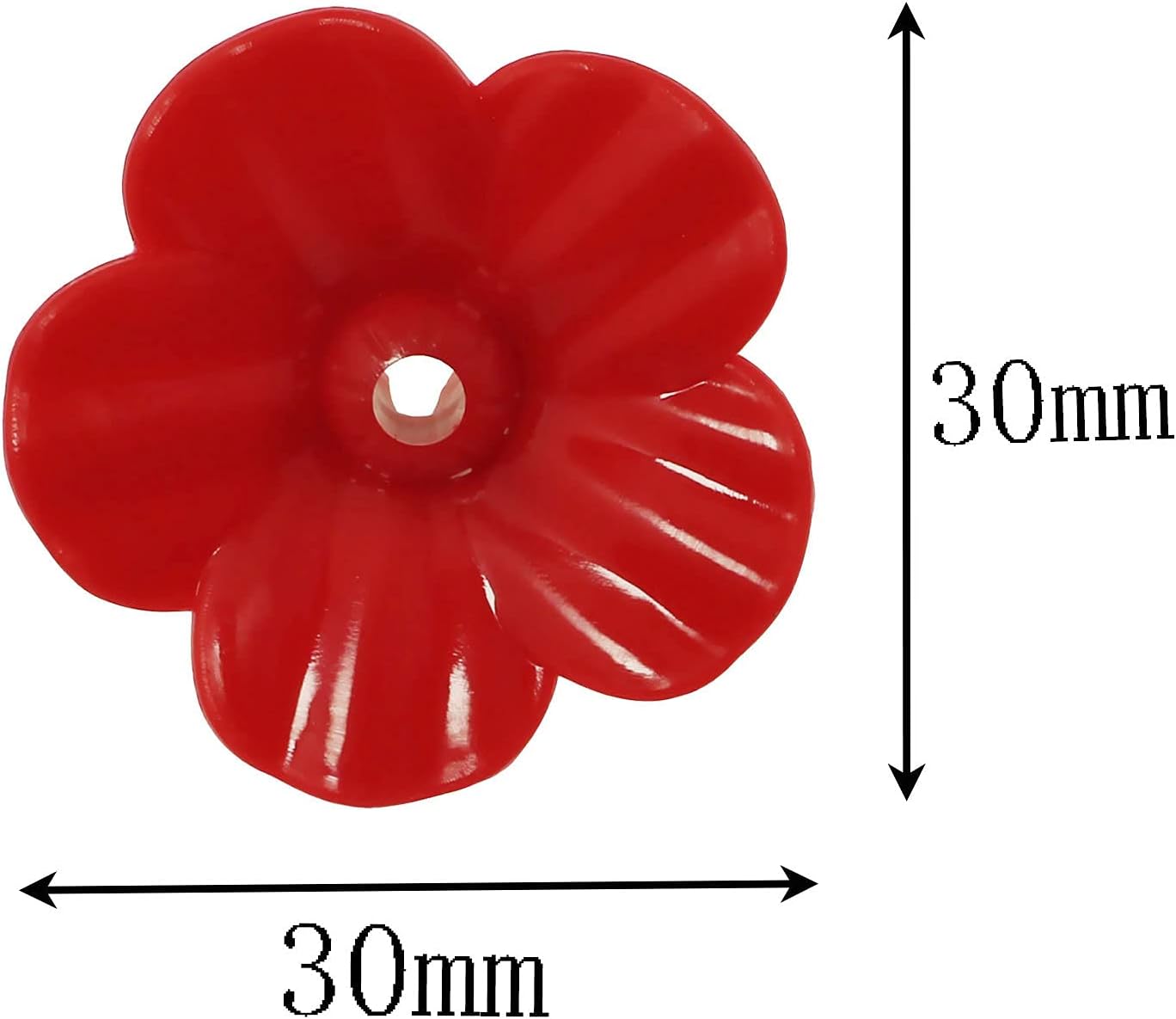 E-outstanding 10 Pcs Hummingbird Feeders Flowers, Feeding Ports Bird Feeder Replacement Parts for Hummingbird Feeder Hanging Feeder, Red