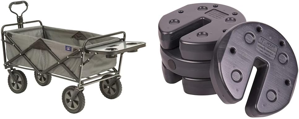 MacSports 150 lb Capacity Wagon Bundle with 30 lb US Weight Canopy Weights Set of 4