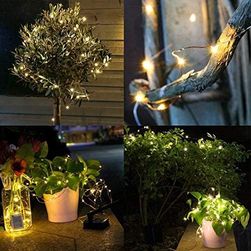 5M/10M LED Solar Light String Outdoor Waterproof Garden Fairy Lights String Christmas Wedding Party Solar Light Decoration 2pcs (Color : Pink Size : 5m) (White 10m)