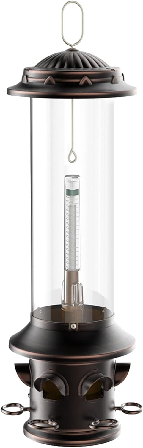 Squirrel-X X5 Bird Feeder, Discourages Squirrels 6 Spring Loaded Perches, 3.7 lb Birdseed Capacity