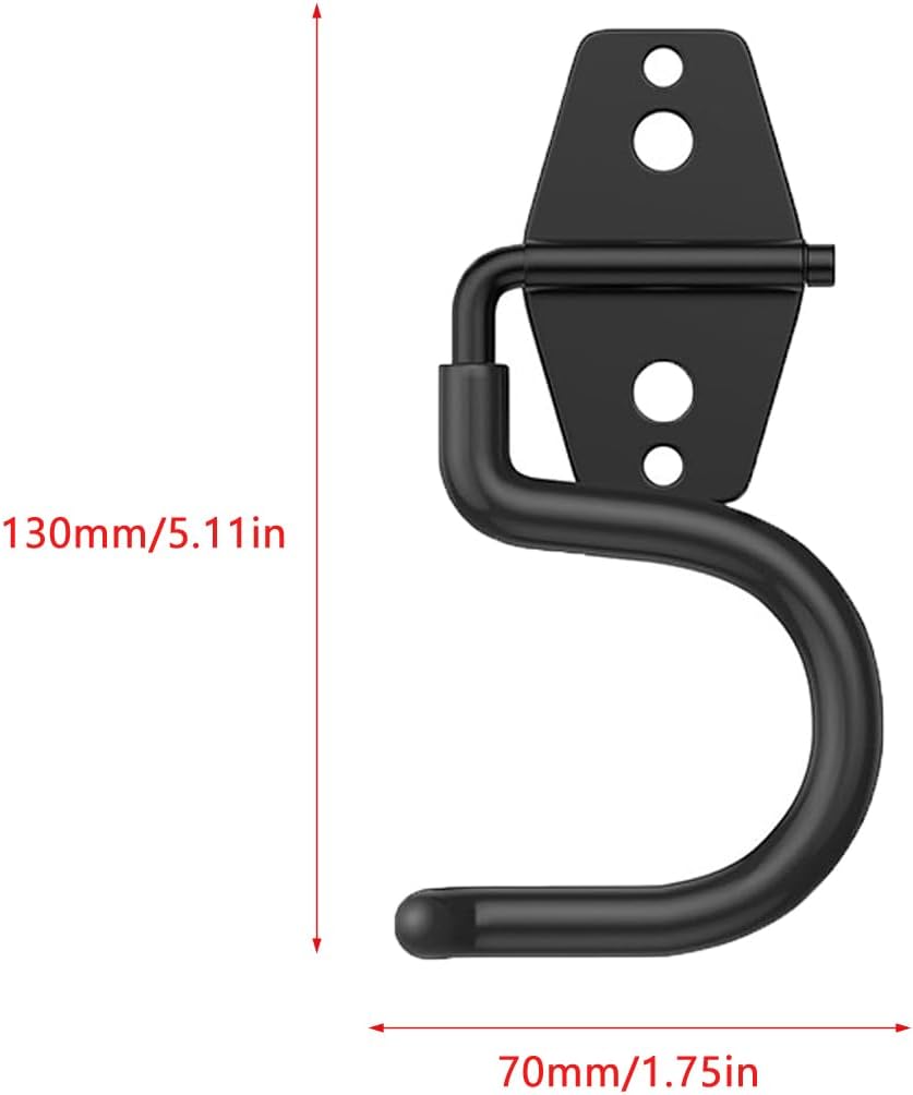 2 Pack Broom Holder Wall Mount Heavy Duty Mop Hanger with Screws Anchors Stand-Alone Hook Handle Grabber Gripper Organizer for Garage Storage Cleaning Tools Mops Garden Hammer Shovel