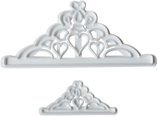 2pcs Crown Mould Plastic Fondant Cutter Cake Mold Fondant Cupcake Deco