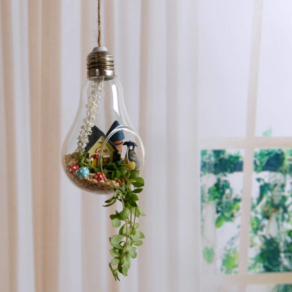 Water Plant Containers Light Bulb Shaped Flower Pots Glass Flower Hanging Glass Plant Vase Gift Kitchen