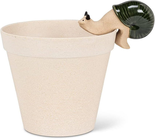 Abbott Collection Climbing Snail Pot Hanger - Ceramic (4" L)