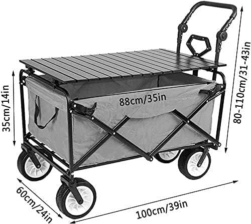 Portable Camping Cart,Outdoor Folding Utility Wagon Outdoor Folding Tr