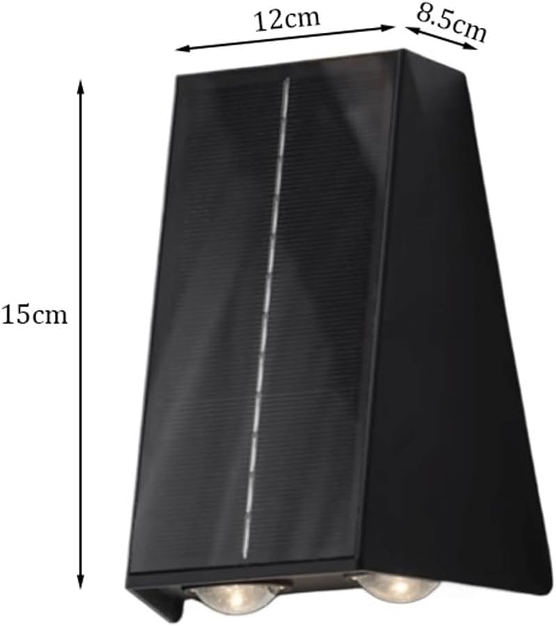 Solar Wall Sconce, Exterior Wall Light, Wall Lamp, Up Down Waterproof Motion Sensor Fixture for Garden Fence Patio Backyard Deck House Entryway Villa Driveway Gate Facade Cottage