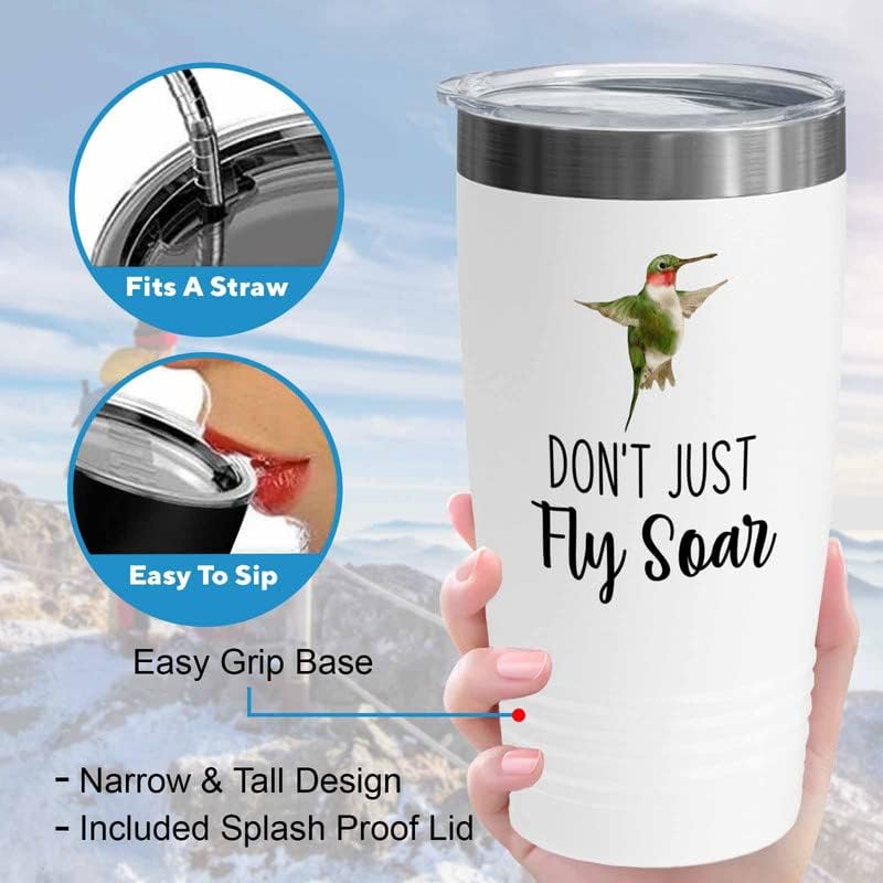 Bird Lover White Edition Viking Tumbler 20oz - Don't just Fly soar - H