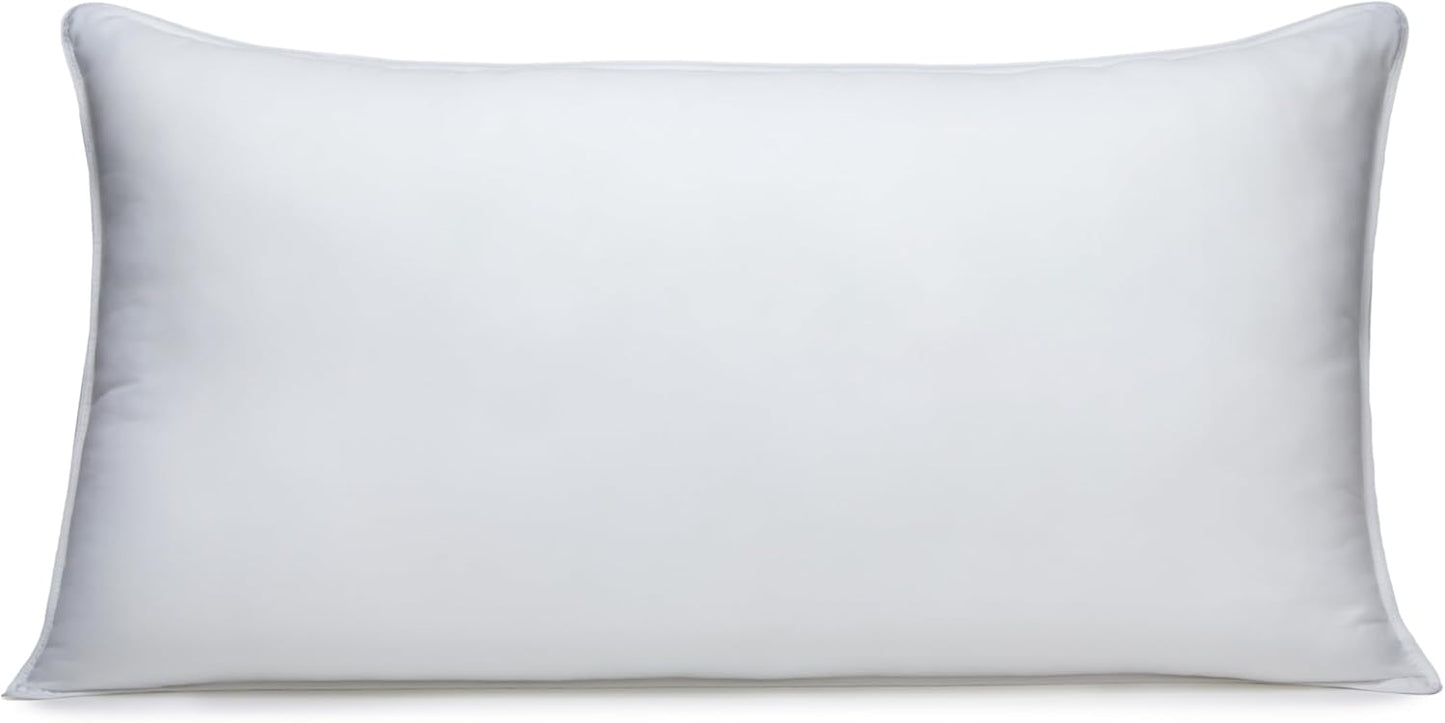 Amazon Basics Down Alternative Bed Pillows for Back and Side Sleepers, Medium Density, King Size, 36" x 20", White, 2-Pack