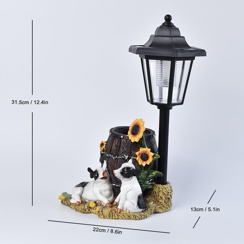 Solar Pigs Night Light Sculpture Outdoor Garden Street Decoration,Couple Pigs Decorations Lantern Sculptures for Patio Yard Lawn Walkway Ornaments Clearance Gifts for Mom Grandma Birthday