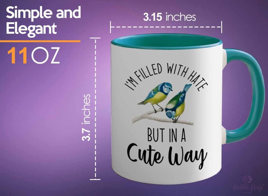 Bird Lover Two Tone Green Edition 11oz - Hate Cute Way - Hummingbird N