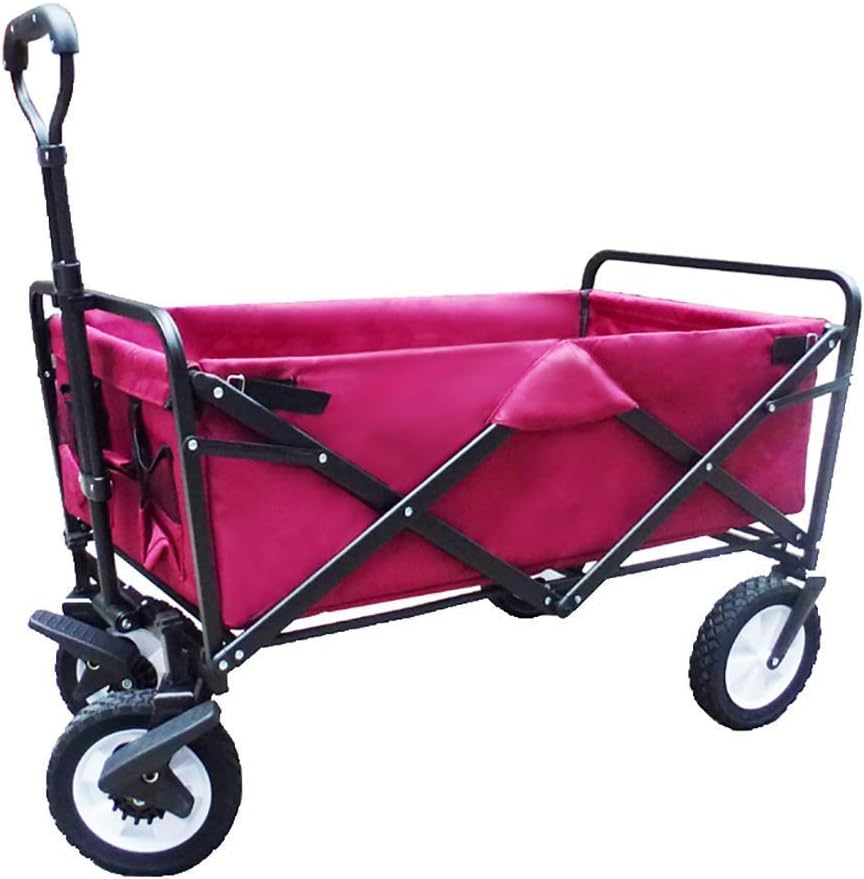 Portable Folding Garden Trolley Cart Heavy Duty Trolley Wagon Multi-Fu