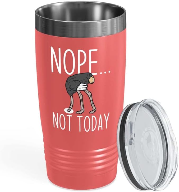 Bird Lover Coral Edition Viking Tumbler 20oz - Nope not Today - Hummin