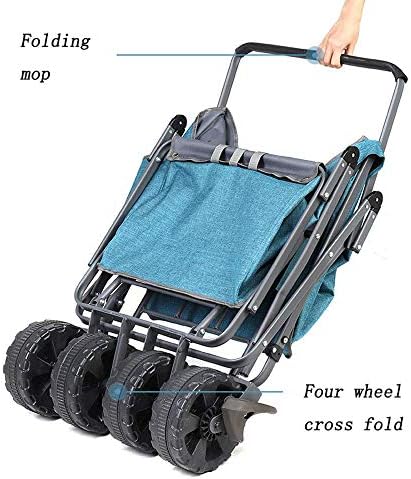 Collapsible Wagon Cart with Wheels Foldable Folding Wagons Carts Silen