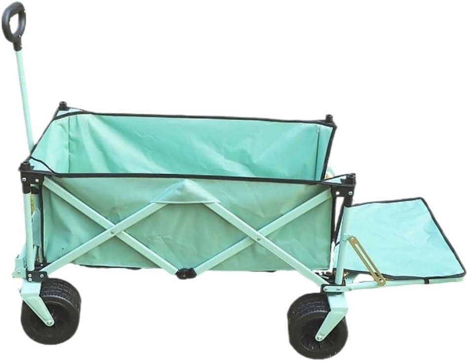 Portable Camping Cart,Outdoor Folding Beach Trolley Cart with Picnic a