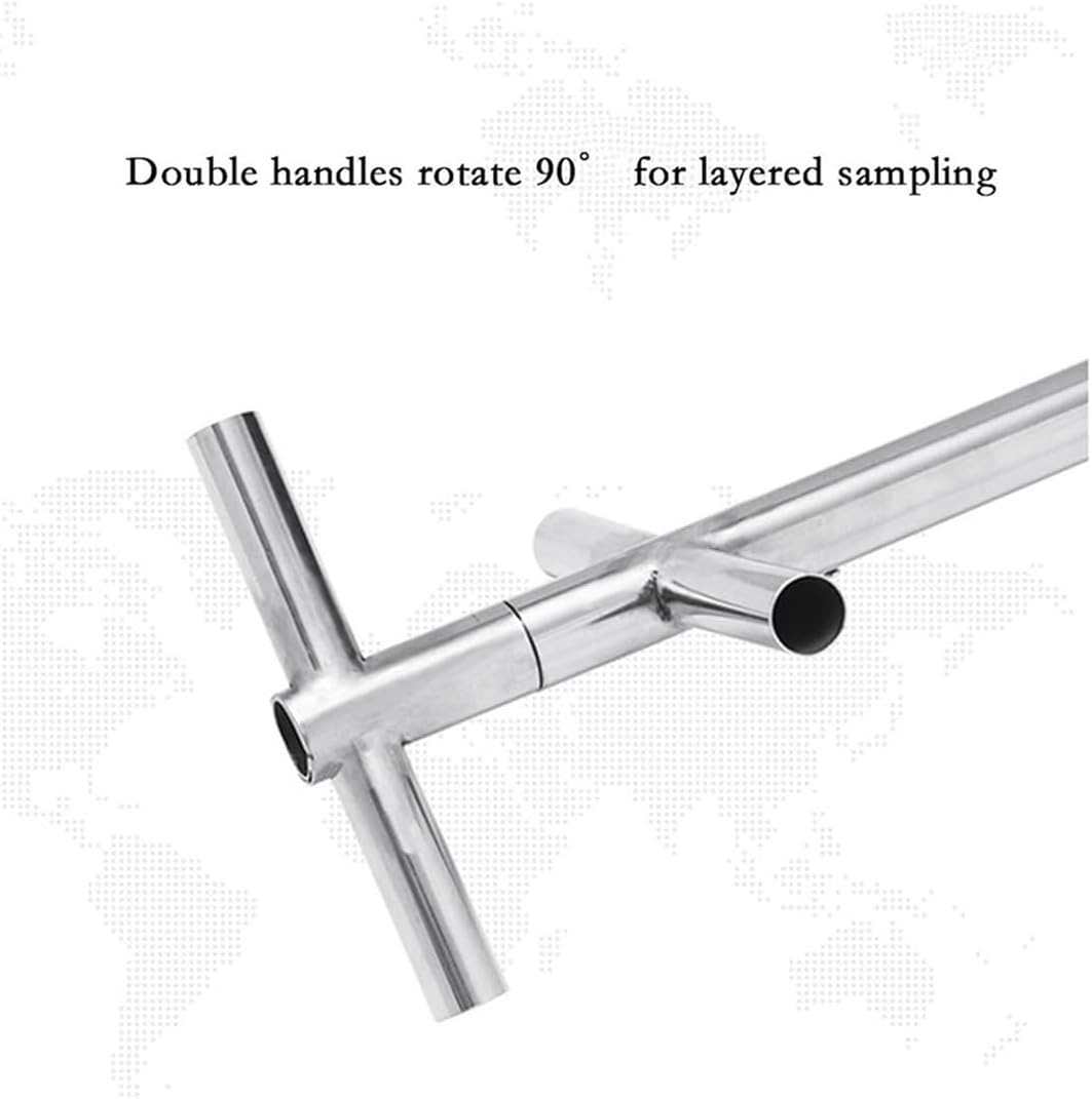 Agriculture Powder Sampler - Grain Sampling Probe & Solid Sampling Tool for Soil Testing, Plant Care, Lawn, Garden & Farm Use (D38mm x 1m)