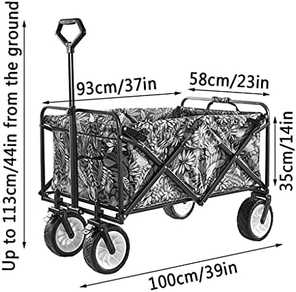 Trolleys, Outdoor Foldiutility Wagon Outdoor Campitrolley, Portable Handcart with Brake, Garden Utility Truck, for Picnic Fishing, Load-Bea100Kg/220Lbs/Style 3