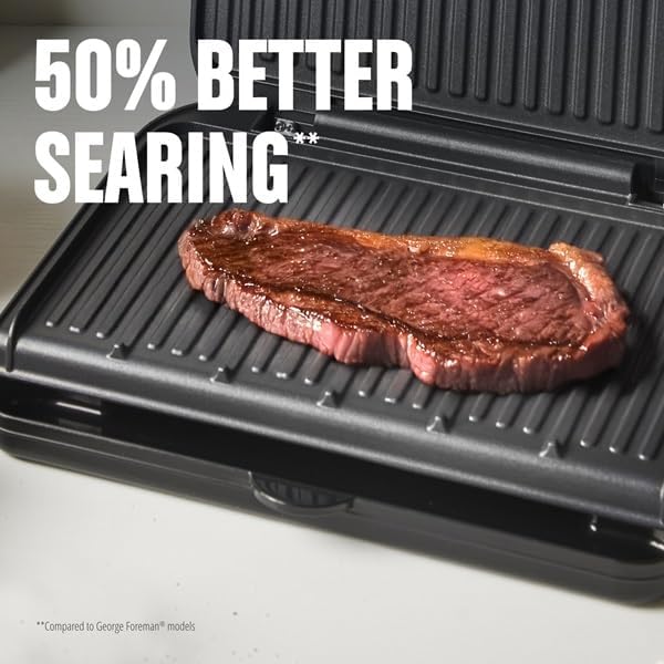 George Foreman Family-Size Grill & Panini Press, Nonstick Ceramic Coat
