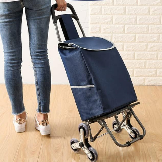 JSEIAJB Shopping Cart Stair Climber Cart Grocery Foldable Cart with Ex