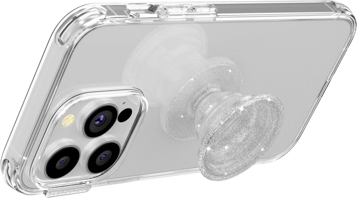 PopSockets Adhesive Phone Grip, Holder, Phone Stand, Kindle - Clear Gl