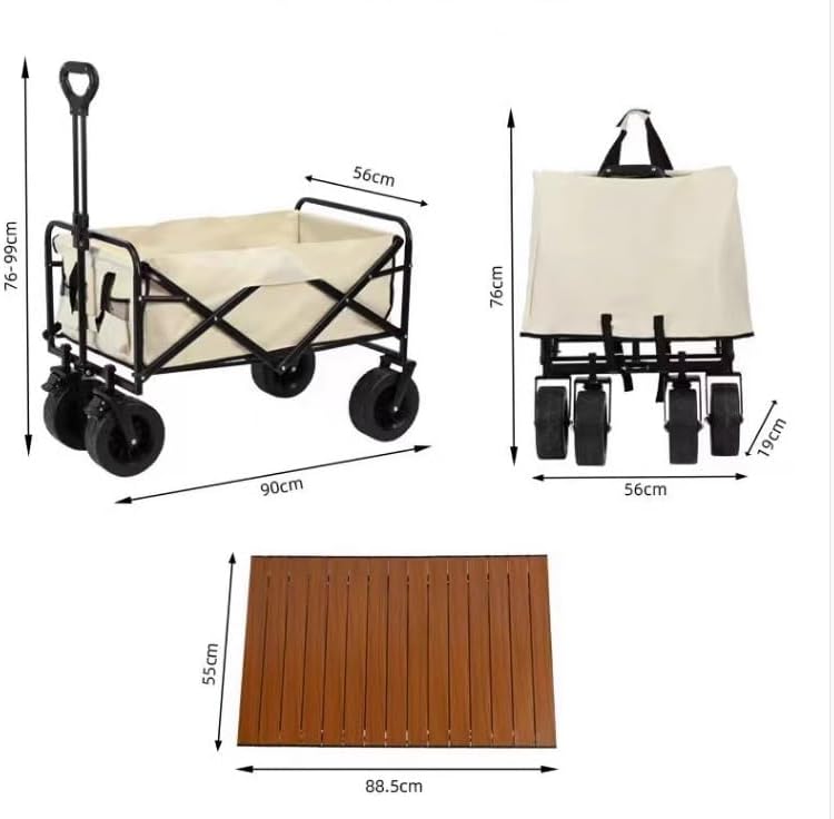 Collapsible Wagon Cart with Wheels Foldable Folding Wagons Carts Silen