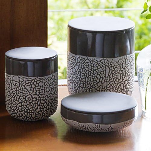 Hosley Lichen Box 5-Inch High Charcoal Floral Planter for Home Decor, Office Decor, and Kitchen Decor - Decorative Indoor & Outdoor Flower Pot for Garden and Patio