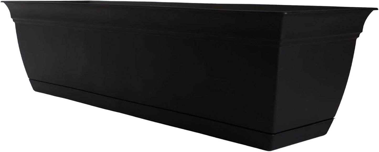 The HC Companies 24" Eclipse Plastic Window Box 7.76"x24"x6.57" in Bla