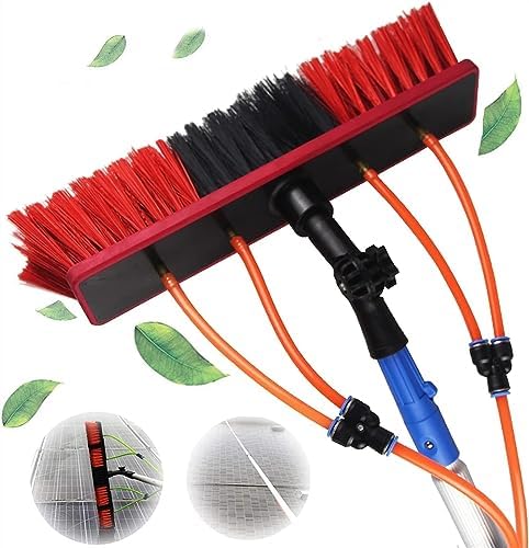 Telescopic Window Cleaning Brush - Extendable Water Fed Glass Cleaner for Solar Panels Conservatory Roofs & Outdoor Use - Durable Lightweight Telescopic Pole for Effortless Cleanin
