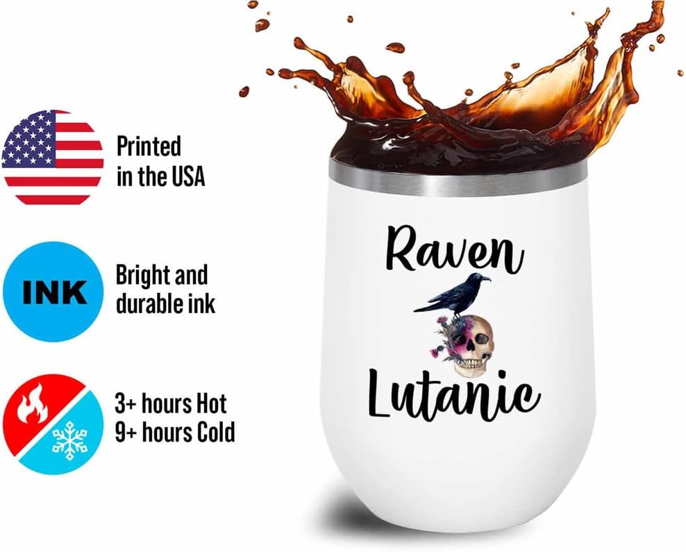 Bird Lover White Edition Wine Tumbler 12oz - Rven lutanic - Hummingbir