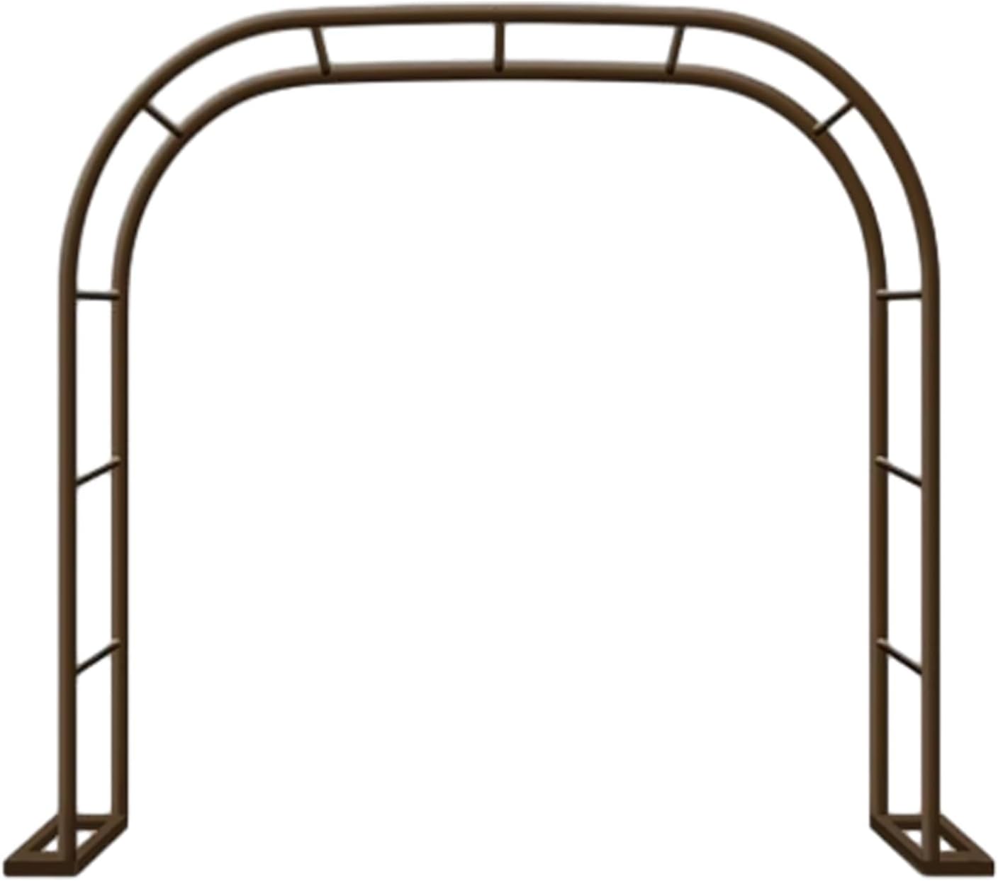 Garden Arch Trellis for Climbing Plants, Metal Arbor for Vines & Roses, Outdoor Patio Decoration, Brown Arched Frame Archway, 0.8x2x0.4m for Weddings & Ceremonies