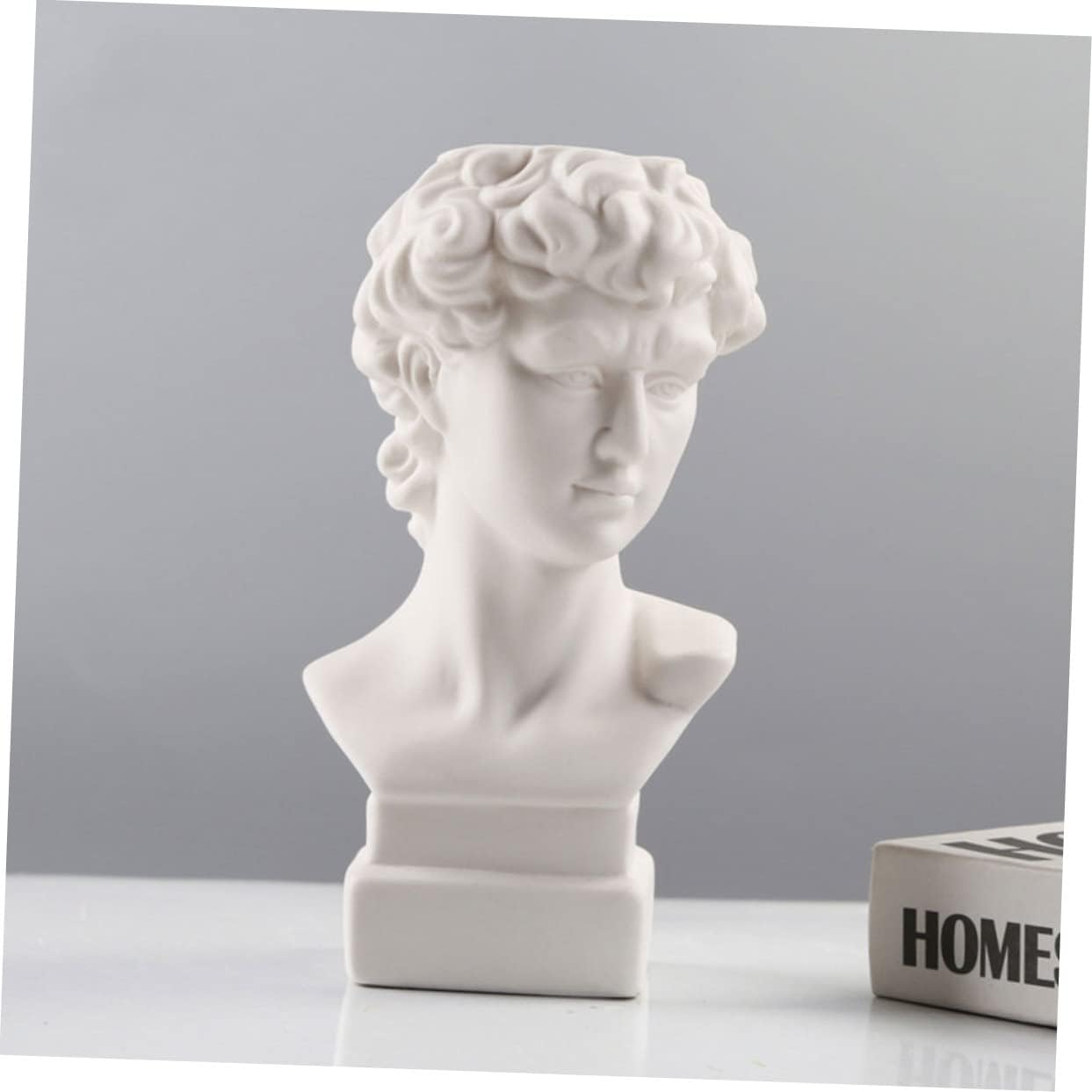 PRETYZOOM 1pc Ceramic David Head Vase Statue Planter Greek Style Flower Pot Home Decor