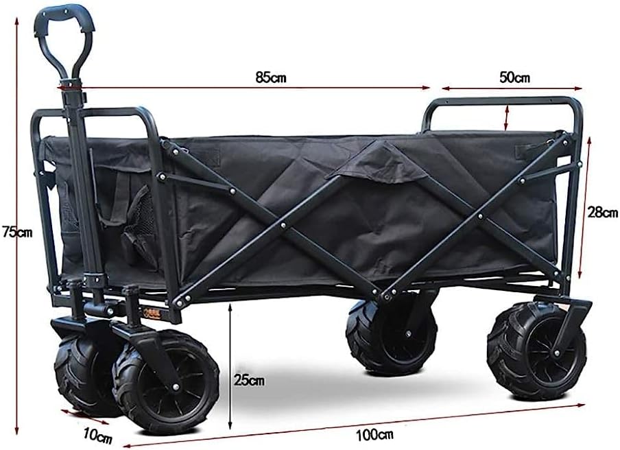 Trolleys, Folding Garden Trolley Cart Heavy Duty Wagon, Multi-Function
