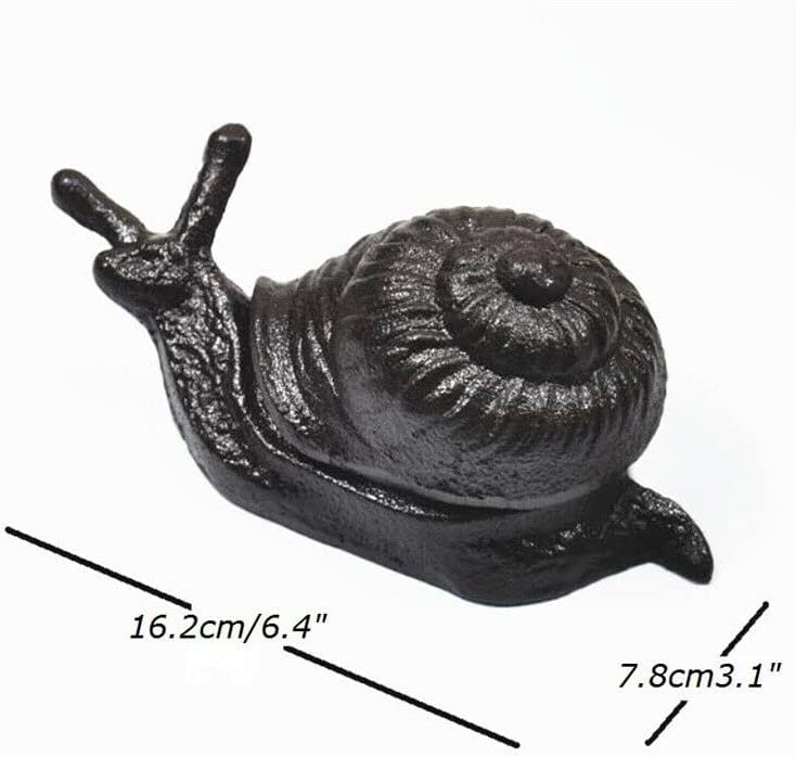 EatingBiting Snail Shape Cast Iron Hider Home Garden Statues Ornament 