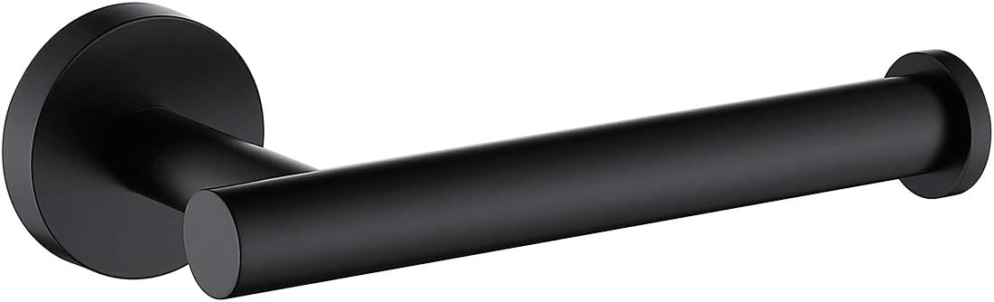 TASTOS Matte Black Toilet Paper Holder SUS304 Stainless Steel, Modern 