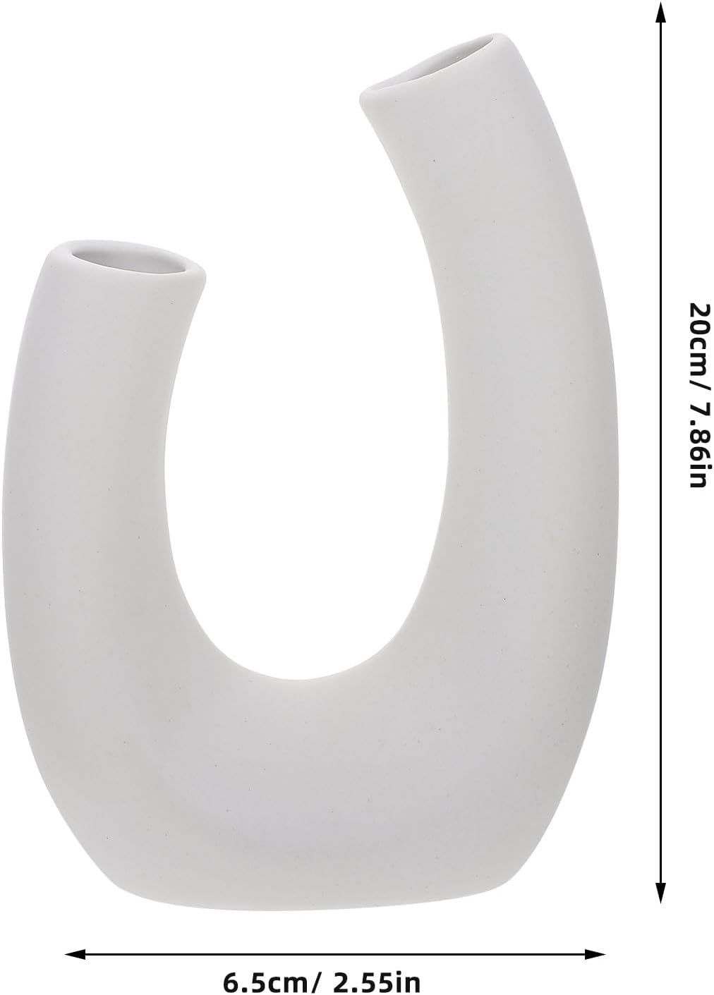 Ceramic Flower Vase White Solid Floral Pot Modern Home Decor Planter for Dried Flowers