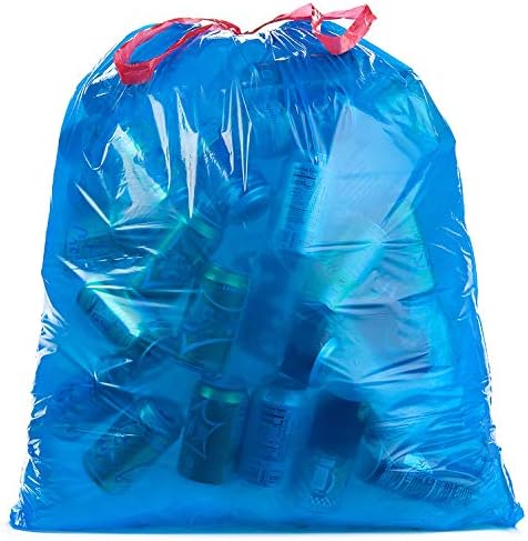 Ultrasac Blue Recycling Bags 33 Gallon 0.9 MIL, 33.5" x 38" - Pack of 45 - For Recycling, Kitchen, Industrial, & Commercial