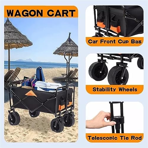Collapsible Wagon Cart with Wheels Foldable Folding Wagons Carts Silen