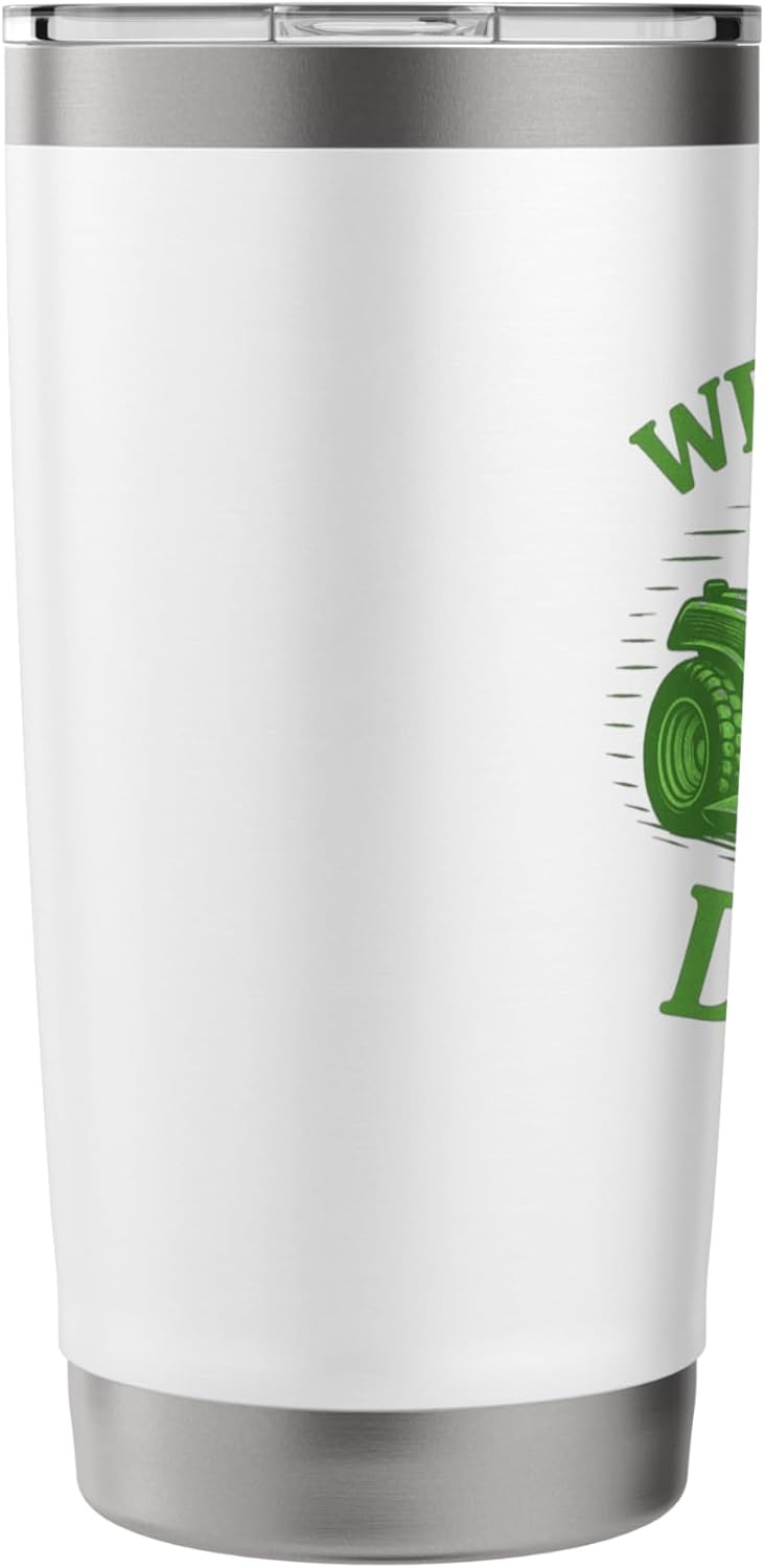 We Ride at Dawn Funny Lawn Mower Yard Care Stainless Steel Insulated Tumbler