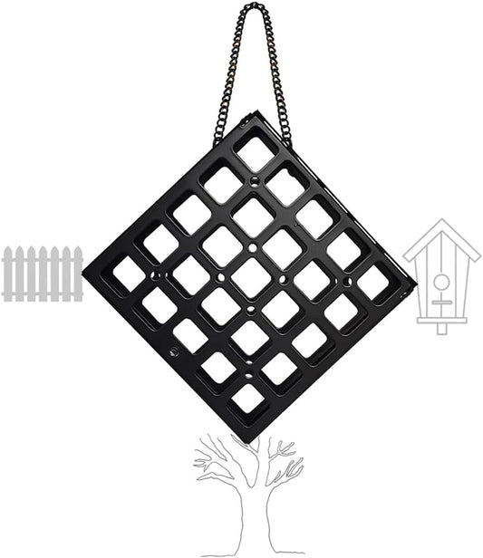 Suet Bird Feeder for Outdoors - Freestyle for Wall Mounting/Hook Hanging/DIY Creatives - One Cake Capacity Cage for Feeding Wild Birds Outside/Backyard/Garden