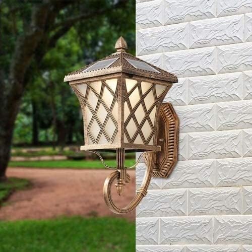 Porch Light Wall Lamp Wall Light Wall Sconce Outdoor Solar Retro Industrial European Simple Personality Creative Antique Garden Brass Metal Luminaire for Porch Balcony Patio Doorway Aisle Gar