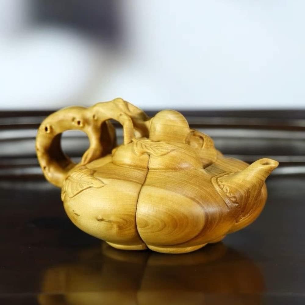 XIALON 7cm Huangyangwood Longevity Pot Solidwood Hanging Hands Playing