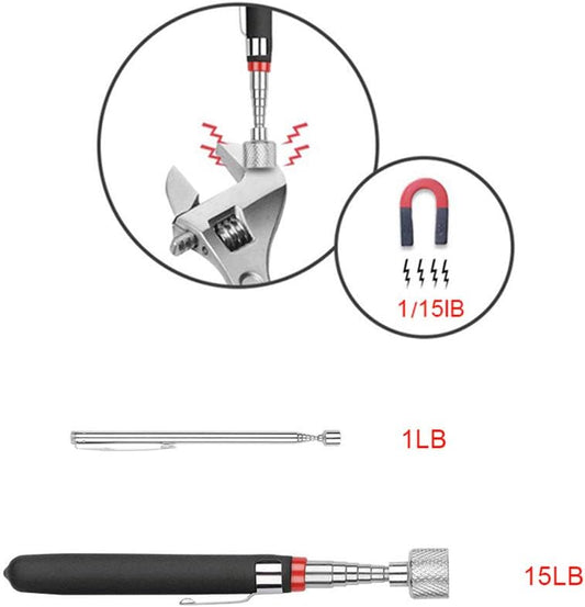3 Pack Telescoping Magnet Pick-up Tool Set - Retrieving Telescoping Ma