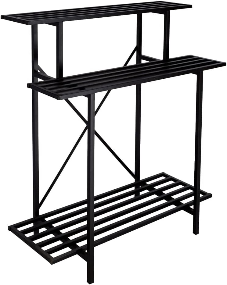Zhongma 3 Tier Sturdy Plant Stand Space-Saving Heavy Duty Plant Holder