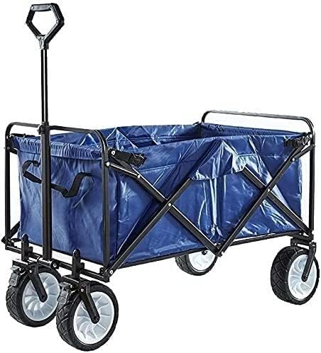 Portable Camping Cart,Portable Outdoor Camping Cart, Outdoor Folding Utility Wagon Heavy Duty Garden Trolley, Folding Push Cart with Brake, High Capacity, Load-Bearing 100kg / 22