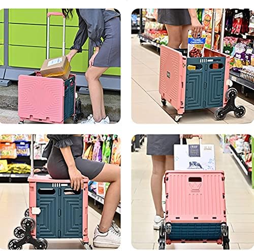 Collapsible Wagon Cart with Wheels Foldable Folding Wagons Carts Silen