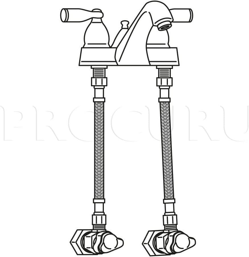 [10-Pack] PROCURU 16-Inch x 3/8" Comp x 1/2" FIP Faucet Hose Connector