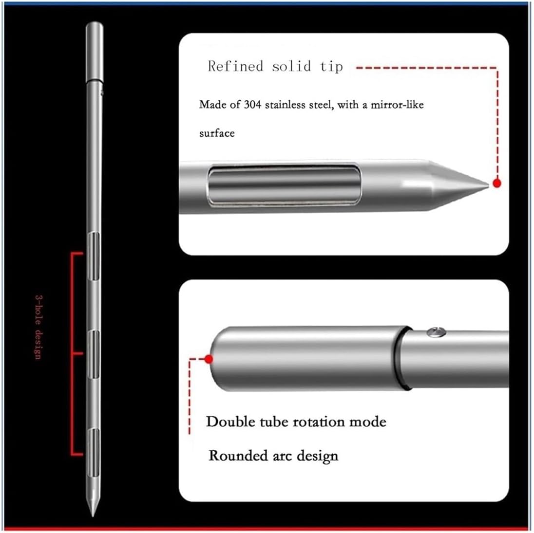 Stainless Steel Grain & Bean Powder Sampler - 0.5m to 1.5m Lengths - Ideal Grain Probe for Soil Sampling, Plant Care, Lawn & Garden, Farm Use (0.8m/31.5in)